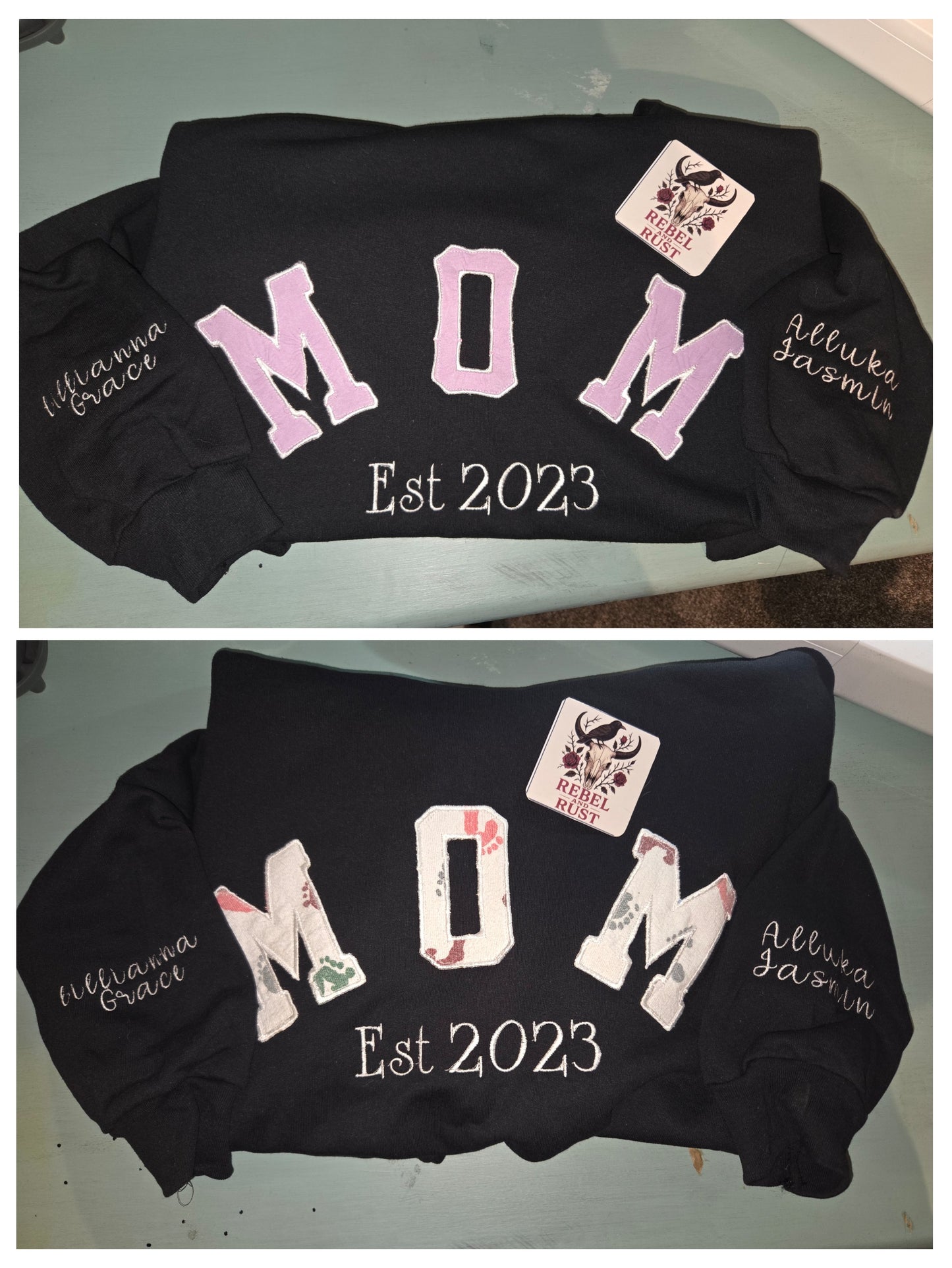Mom and Dad Embroidery Keepsakes