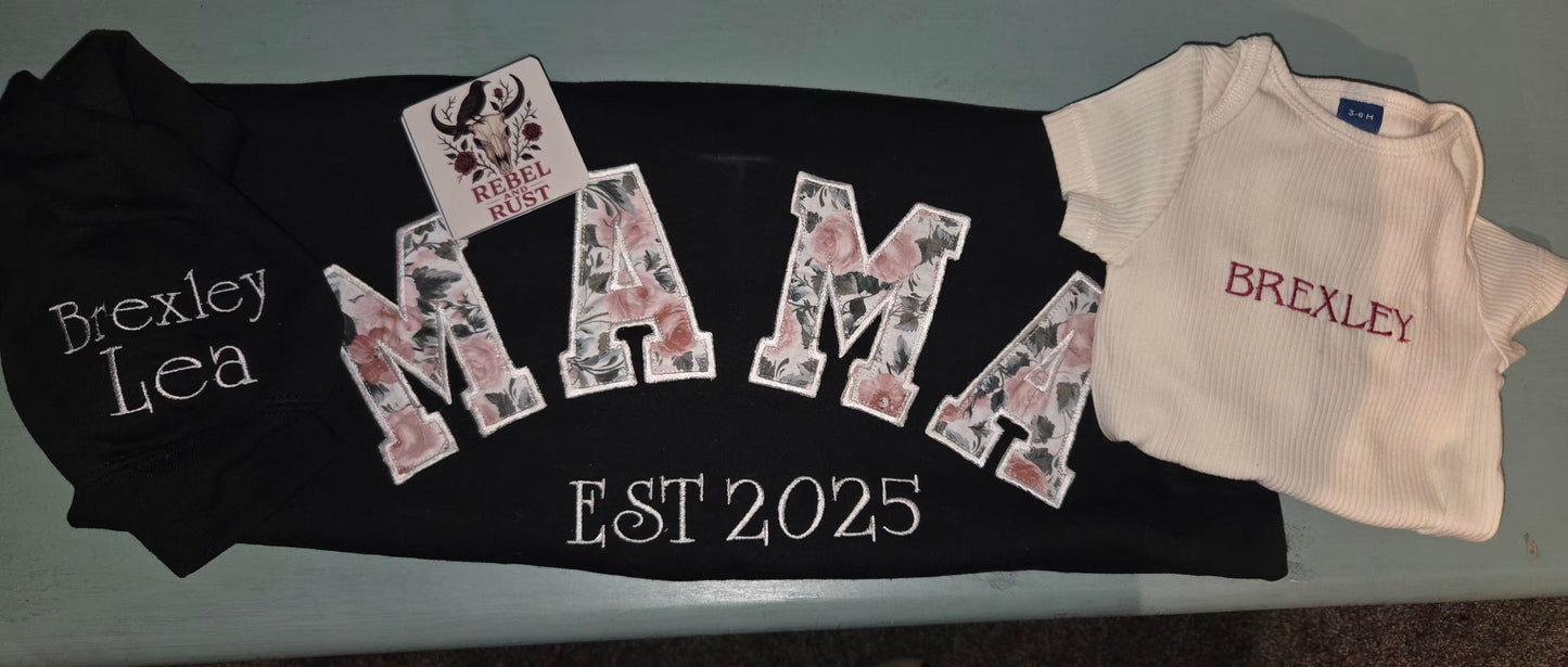 Mom and Dad Embroidery Keepsakes