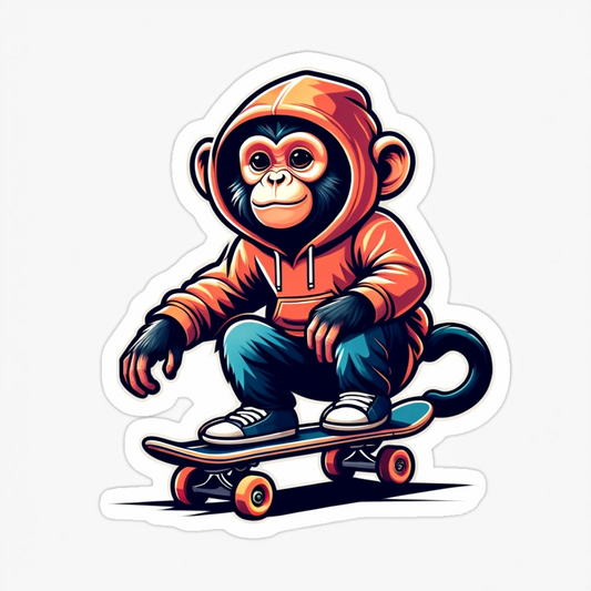 Skateboarding Monkey
